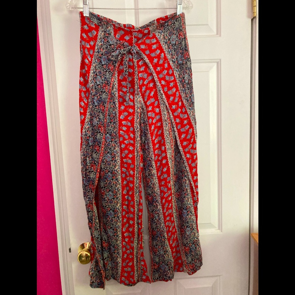 Style & Co NWOT, Boho Style Wide Leg, Wrap Tie Flowy Pants, Size PL